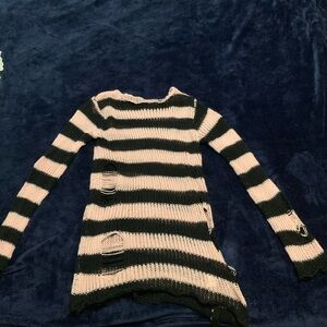 Striped Black and Pink Sweater
